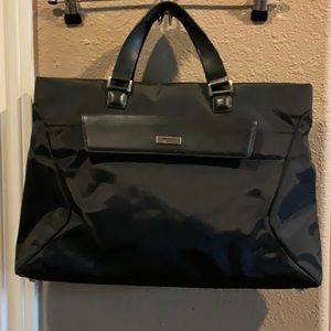 Tumi Leather Trim Nylon Briefcase.